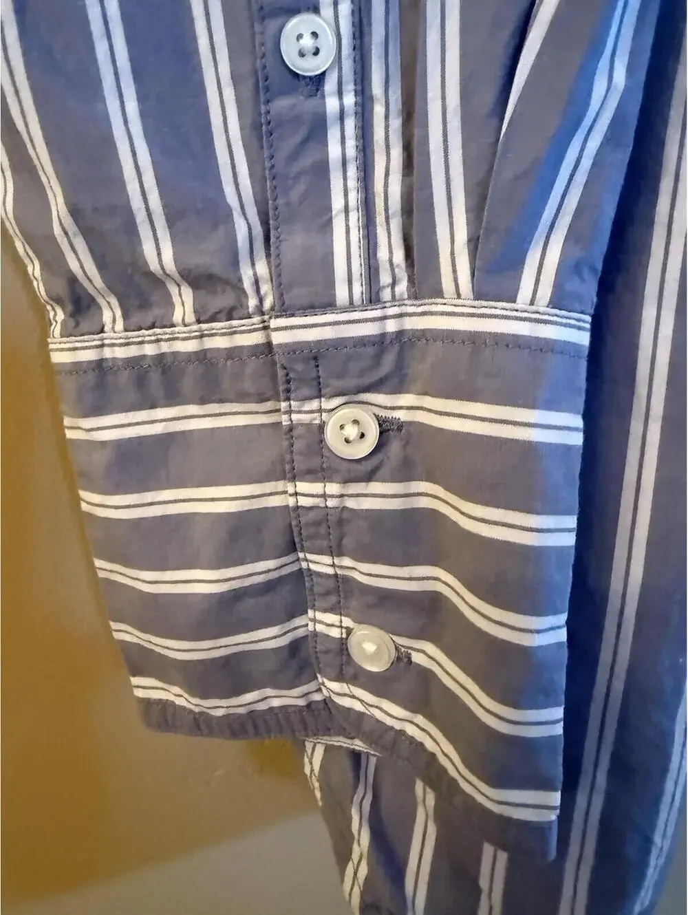 banana republic Men’s Casual Blue & White Button Down Shirt Sz.XL
